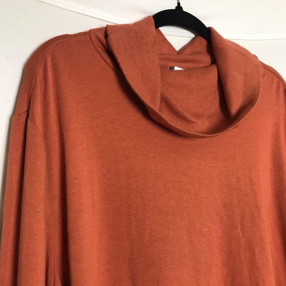 Amazon Essentials Orange Turtleneck Pullover Sweatshirt Women Sz XXL Athleisure - Picture 5 of 8